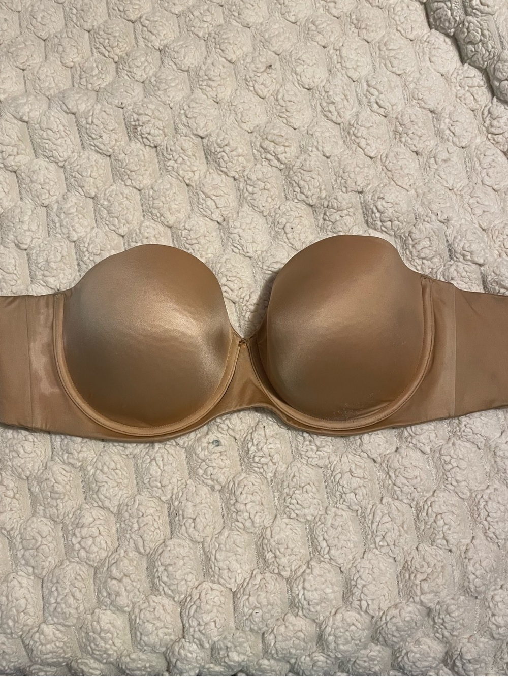 Savage X Fenty Strapless Molded Nude Brown Bra